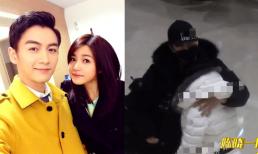 'Dương Quá' Trần Hiểu đến thăm bà xã 'Tiểu Long Nữ' tại phim trường lúc nửa đêm và ôm vợ đầy 'bá đạo'