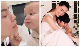 Hà Hồ tiết lộ điều Leon vượt mặt Subeo, còn khoe cả clip út ú hôn mẹ ngọt như mía lùi