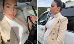 Bạn gái 'Lọ Lem' của Cristiano Ronaldo khoe bụng bầu với set đồ hàng tỷ đồng 