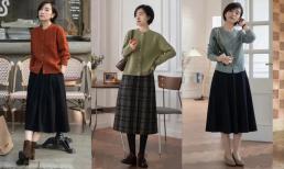 Áo bà ba + chân váy dài đến gối đang là mốt cho thời trang xuân năm nay