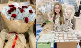 Quên bó hoa 100 cây vàng đi, vị đại gia này còn đặt hẳn bó hoa 99 viên kim cương tặng 'nửa kia'