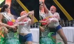 Con gái chỉ giành được vị trí Á hậu người mẹ liền lên sân khấu giật vương miện của Hoa hậu ngay lúc đăng quang vì bức xúc