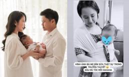 Vợ thiếu gia Phan Thành tung ảnh 'đầu bù tóc rối' khi chăm con nhỏ, nhiều 'mẹ bỉm sữa' đồng cảm 