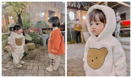 Con gái Đông Nhi hóa bé gấu siêu cưng, lại còn làm quen bắt chuyện 'buôn dưa lê' cùng bạn mới