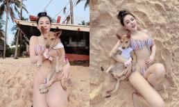 Bạn gái Lương Bằng Quang khoe vòng eo 'con kiến', diện bikini nhỏ xíu khiến dân tình 'nhức mắt'