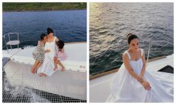 Giữa tin đồn bầu bí, Phạm Quỳnh Anh lại mặc váy rộng nhưng gây chú ý nhất là hành động của con gái cưng