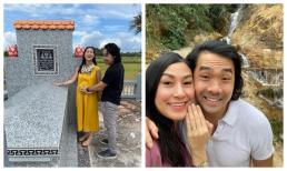 Kathy Uyên bất ngờ tuyên bố có thai hơn 4 tháng, đưa chồng về thăm mộ mẹ ruột