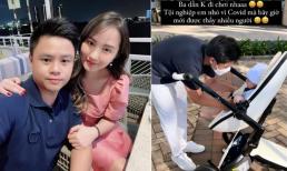 Thiếu gia Phan Thành và vợ tiểu thư hiếm hoi đưa con trai xuống phố, chỉ một chi tiết cũng khiến dân tình ghen tỵ về độ giàu có