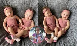 Cặp song sinh lai Tây của Diễm Châu đáng yêu khi cười tươi hết nấc khiến dân tình phải 'lụi tim'