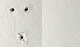 Cách khắc phục lỗ đóng đinh trên tường, trả lại bức tường phẳng như mới