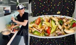 Quốc Trường nấu mực xào rau củ đãi cả nhà dịp cuối tuần, nhưng fan thắc mắc tại sao lại cho thứ này vào