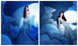 Chán trần thế, Ngọc Trinh lên hẳn cung trăng hóa chị Hằng yêu kiều nhưng quyết phô trọn vòng 3 ngồn ngồn vì chiếc đầm hư