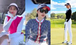 Thời trang đánh golf 'chanh xả' của Phạm Hương phủ kín đồ hàng hiệu, dân tình thấy mà 'choáng ngợp'