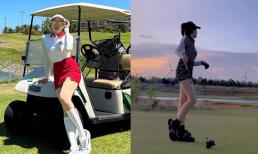 Hot girl Trâm Anh  liên tục check-in ở sân golf, tiết lộ tuần ra sân 4 buổi, anti-fan phán: Có nói chơi vì đam mê cũng chẳng ai tin