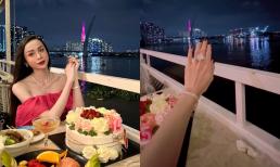 Lương Mỹ Kỳ bất ngờ khoe nhẫn kim cương 'siêu to khổng lồ', check-in cực sang chảnh trong ngày đặc biệt với 'nửa kia' 