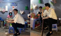 Rocker Nguyễn lê la ăn vặt vỉa hè khi ra Hà Nội 