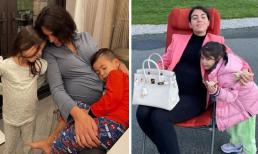 Hình ảnh đối lập của bạn gái Cristiano Ronaldo: Một bên mẹ bỉm đầu bù tóc rối, một bên sang chảnh hết nấc với set đồ gần tỷ đồng