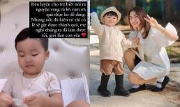 Hòa Minzy 'đốn tim' khi con trai hơn 3 tuổi biết nói lời này, dân tình khen ngợi cách nữ ca sĩ dạy nhóc tỳ