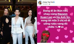 Cindy Thái Tài hào hứng khoe đang cùng Xuân Lan và Hà Anh đi ăn uống, Hương Giang liền có động thái 'dằn mặt' cực gắt