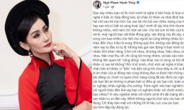 NSƯT Hạnh Thúy lên tiếng khi bị dân mạng mỉa mai: 'Nghệ sĩ bẩn, ăn chặn từ thiện'