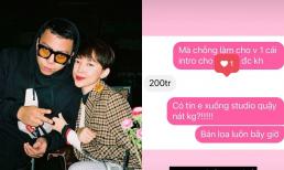 Tóc Tiên ngỏ lời muốn Hoàng Touliver làm intro cho mình, ai ngờ bị ông xã đòi hẳn 200 triệu khiến cô phải 'bóc phốt' ngay