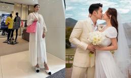 Hoa hậu Thu Hoài diện váy suông rộng, dân tình nghi ngờ đang mang thai cho ông xã kém 10 tuổi?