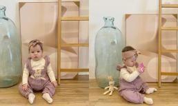 Cháu gái Vũ Hà nay lại được ba mẹ cho lên đồ siêu cưng, nhìn loạt biểu cảm đáng yêu mà muốn lụi cả tim