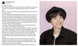 Trịnh Thăng Bình đăng đàn tố bị quản lí truyền thông lừa một cú đau đến mất hết niềm tin