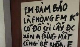 Nam sinh đi thuê trọ 3 lần bị kẻ khóa, phải để lại lời nhắn cho kẻ gian vừa thương vừa buồn cười 