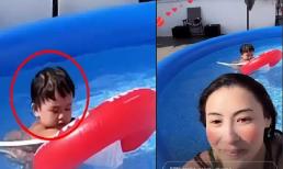 Trương Bá Chi vô tình để lộ cận mặt con trai thứ 3 khiến cư dân mạng tranh cãi giống ai