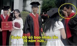Khoảnh khắc con gái trao bộ lễ phục cử nhân cho bố mặc khiến dân mạng rơi lệ