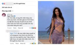 Vẫn không nhận lỗi đạo nhái khi bị tố, Ngọc Trinh phân trần: 'Trinh nói Trinh mua cái đầm tím này của nhãn hàng khi nào?'