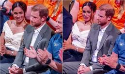 Khoảnh khắc Meghan Markle bị lộ 'đeo mặt nạ' khi ngồi bên Harry