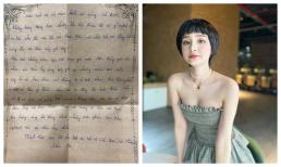 Xôn xao bức thư viết tay được cho là của Hiền Hồ xin lỗi khán giả sau ồn ào, nét chữ mới là điểm đáng chú ý