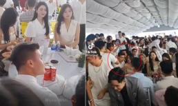 Rò rỉ ảnh hiếm Quang Hải bên 'bạn gái tin đồn', Đoàn Văn Hậu cùng Doãn Hải My tình tứ trong đám cưới Hồ Tấn Tài 