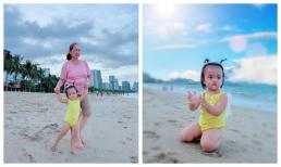 Con gái Mạc Văn Khoa diện đồ bơi đi biển cùng bố mẹ, 'thánh meme' đã trở lại với 1001 biểu cảm siêu lầy