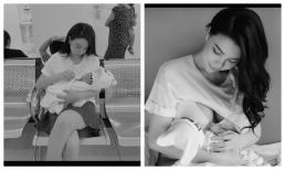 Trà Ngọc Hằng lần đầu kể nỗi khổ trầm cảm, không ngại khoe hình cho con bú lúc 4 ngày tuổi tại bệnh viện vì bị phổi