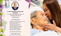 Thông tin tang lễ của bố vợ nhạc sĩ Lê Quang, Cam Thơ xúc động tiễn biệt đến đấng sinh thành