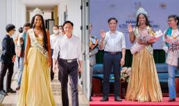 Hoa hậu Trái đất 2021 - Destiny Wagner giao lưu với sinh viên Việt Nam, nhan sắc thế nào khi ăn diện đơn giản?