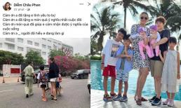 Diễm Châu bất ngờ cảm ơn 'ai đó' cho cô các nhóc tì, dân tình xôn xao vì hiếm hoi Á hậu mới nhắc đến cha những đứa trẻ