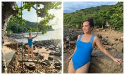 Vợ Bình Minh hiếm hoi diện áo tắm nóng bỏng mắt, nhưng lại lộ khuyết điểm ở 'vùng nhạy cảm'