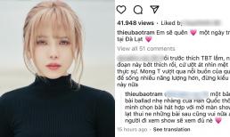 Bị chê 'ướt át' và thiếu năng lượng hậu chia tay Sơn Tùng, Thiều Bảo Trâm có ngay phản ứng đáng chú ý 