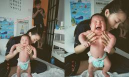 Biểu cảm cực hài của con gái Salim khi được mẹ massage, hành động 'lầy lội' của ông xã thiếu gia gây chú ý