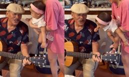 Phanh Lee khoe cận cảnh phản ứng của con gái khi được nghe nhạc sĩ Trần Tiến đàn hát, đáng yêu cỡ nào mà ai cũng đổ đứ đừ?