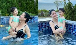 'Mẹ 2 con' Thân Thúy Hà tự tin thả dáng với bikini cực hot, vòng một 'nét căng' lại càng gây nhức mắt 