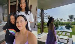 Giữa nghi vấn bầu bí, Phạm Quỳnh Anh tung loạt ảnh đi du lịch cùng bạn thân và 2 con gái, vẫn khéo léo giấu bụng bằng cách này