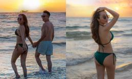 Hoàng Bách đưa vợ và các con đi du lịch, body không chút mỡ thừa của bà xã nam ca sĩ gây chú ý khi diện bikini