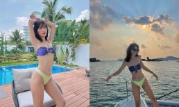 Khả Ngân tiếp tục đốt mắt fans với pha diện đồ tắm 'khét lẹt', body dạo này lên hương thấy rõ 