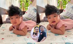 Lê Bê La khoe loạt ảnh con gái cưng, ngồi ngắm nhóc tì với đôi má bụ bẫm khiến ai cũng muốn nựng