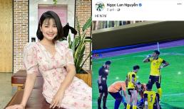 Mê trai như Ngọc Lan: Xem đá bóng bỗng bắt cận khoảnh khắc cầu thủ bị lộ vòng 3, còn tỏ vẻ khoái chí với điệu cười 'gian xảo'